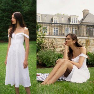 Reformation Allegro Midi Dress - White